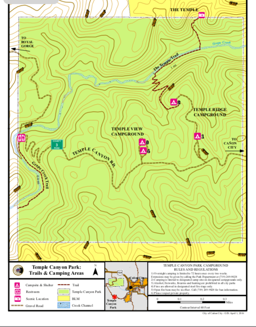 Temple Canyon Map